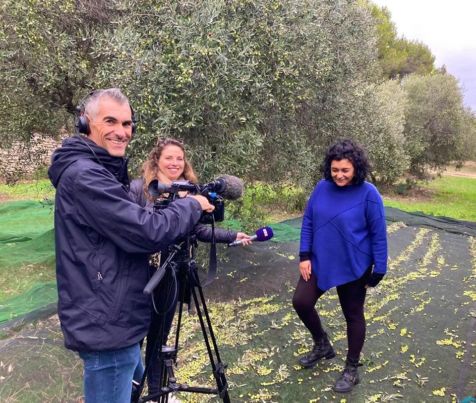TF1 nous interview pour un sujet sur l'huile d'olive